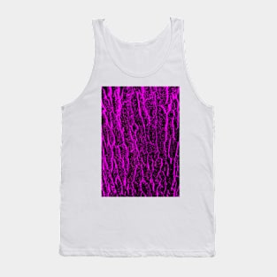 Texture - Neon Pink Tree bark Tank Top